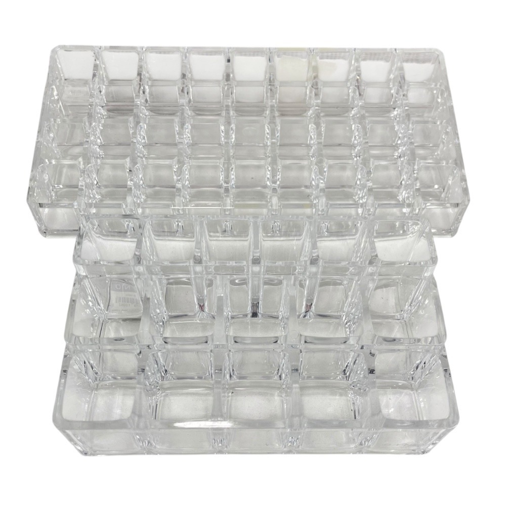 (2) Bino Clear Acrylic Lipstick Compartment Makeup‎ Organizer 16 & 36